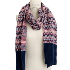 Madewell Flurries Fair Isle Scarf in Heather Medium Gray